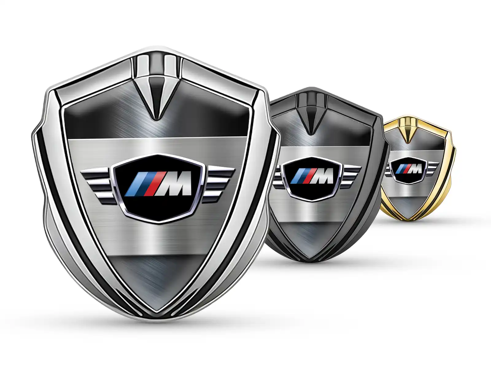 BMW Metallico Emblema Badge Durevole Tocco Premium